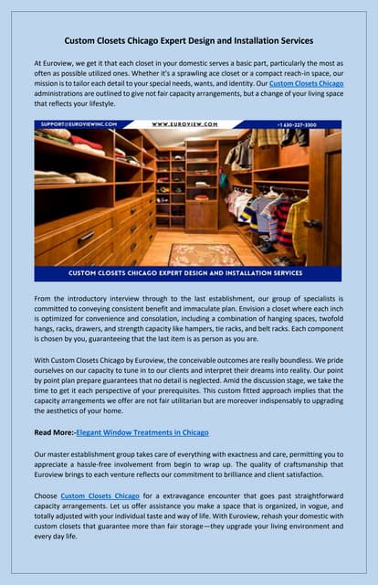 Leading Consultation Services for Custom Closets in Chicago | PDF