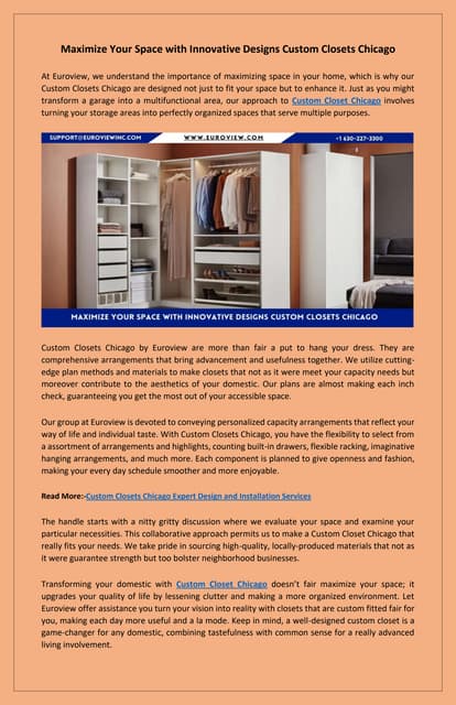 Tailored Storage Solutions for Your Home | Custom Closet Chicago | PDF