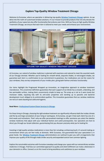 Affordable & Elegant Window Treatment Chicago | PDF