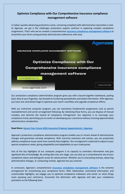 Expert Insurance Compliance Management Software for Your Business | PDF