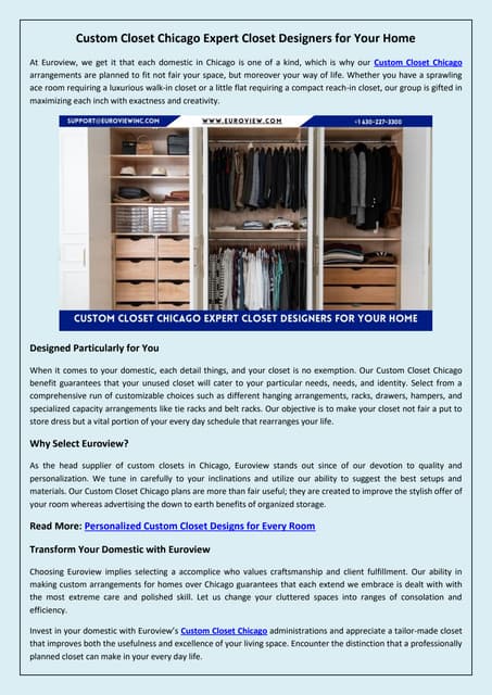 Luxury Closet Designs for Every Style in Custom Closets Chicago | PDF