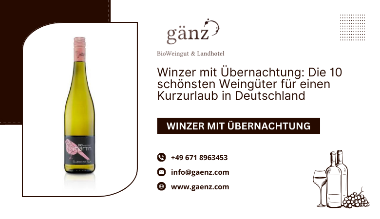Winzer mit Übernachtung: Die 10 schönsten Weingüter für einen Kurzurlaub in Deutschland ?? – BioWeingut Gaenz