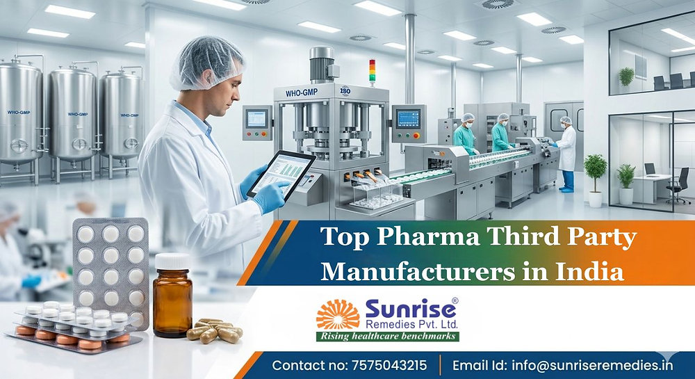 Top Pharma Third Party Manufacturers in India | Sunrise Remedies