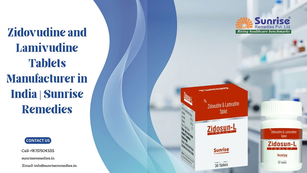 Zidovudine and Lamivudine Tablets Manufacturer in India | Sunrise Remedies